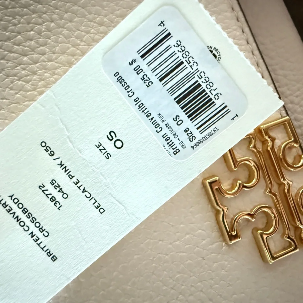 Tory Burch Light Pink Leather Crossbody Bag